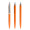 prodir QS01 PMS Push Kugelschreiber, orange, silber matt, Schreibfarbe: blau