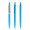 prodir QS01 PMS Push Kugelschreiber, cyan, silber, Schreibfarbe: blau