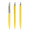 prodir QS01 Soft Touch PRS Push Kugelschreiber, zitrone, silber matt, Schreibfarbe: blau