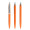 prodir QS01 Soft Touch PRS Push Kugelschreiber, orange, silber matt, Schreibfarbe: blau