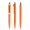 prodir QS01 Soft Touch PRT Push Kugelschreiber, orange, silber glänzend, Schreibfarbe: blau