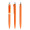 prodir QS01 Soft Touch PRT Push Kugelschreiber, orange, silber matt, Schreibfarbe: blau