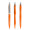 prodir QS20 PMS Push Kugelschreiber, orange, silber matt, Schreibfarbe: blau