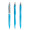 prodir QS20 PMS Push Kugelschreiber, cyan, silber matt, Schreibfarbe: blau