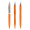 prodir QS20 Soft Touch PRS Push Kugelschreiber, orange, silber matt, Schreibfarbe: blau