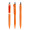 prodir QS20 Soft Touch PRT Push Kugelschreiber, orange, silber glänzend, Schreibfarbe: blau