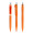 prodir QS20 Soft Touch PRT Push Kugelschreiber, orange, silber matt, Schreibfarbe: blau