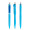 prodir QS20 Soft Touch PRT Push Kugelschreiber, cyan, silber matt, Schreibfarbe: blau