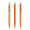 prodir QS40 PMS Push Kugelschreiber, orange, silber matt, Schreibfarbe: blau