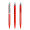 prodir QS40 PMS Push Kugelschreiber, rot, silber matt, Schreibfarbe: blau