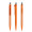 prodir QS40 PMT Push Kugelschreiber, orange, silber glänzend, Schreibfarbe: blau