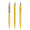 prodir QS40 Soft Touch PRS Push Kugelschreiber, zitrone, silber matt, Schreibfarbe: blau