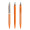 prodir QS40 Soft Touch PRS Push Kugelschreiber, orange, silber matt, Schreibfarbe: blau