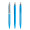 prodir QS40 Soft Touch PRS Push Kugelschreiber, cyan, silber matt, Schreibfarbe: blau