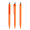 prodir QS50 Soft Touch PRT Push Kugelschreiber, orange, silber glänzend, Schreibfarbe: blau