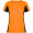 Shanghai Sport T-Shirt für Damen, fluororange, schwarz, S (fällt aus wie XS)