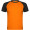 Indianapolis T-Shirt Unisex aus recyceltem Material, fluororange, schwarz, S