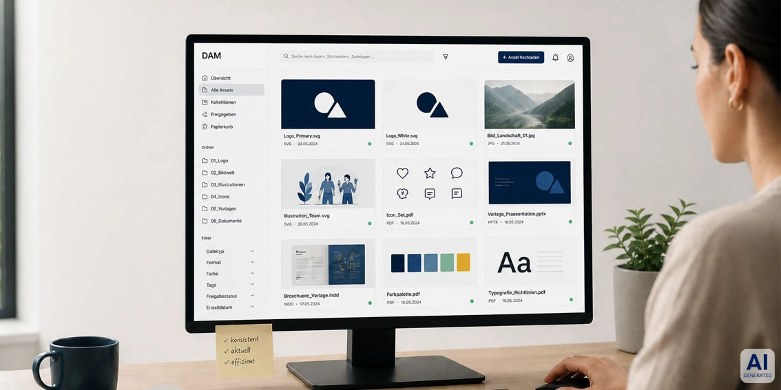 Markenmaterial organisieren Digital Asset Management