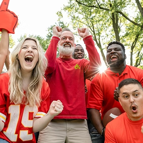 Fußball-Fanartikel mit Logo