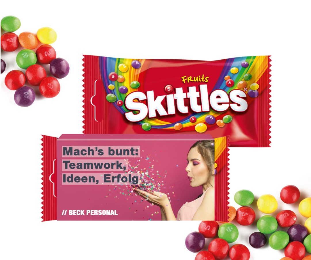 Skittles als Werbegeschenk