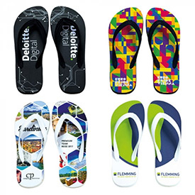 Flip Flops, Zehensandalen und Sandalen mit Logo bedrucken