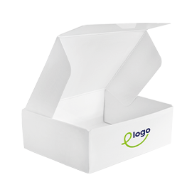 Karton als Verpackung für ein Mitarbeiter-Geschenkset